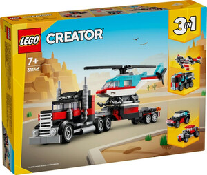 LEGO Creator 31146 Ciężarówka z platformą i helikopterem 3w1